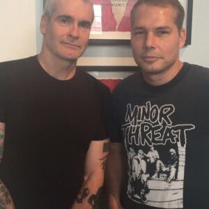 Henry Rollins Instagram - We had a great time with our friends @obeygiant today! Check out DAMAGED at 1650 Naud St., Los Angeles.  It is AMAZING!⚡️⚡️⚡️⚡️⚡️

#henryrollins #shepardfairey #art #damaged  #henryandheidifieldtrip
