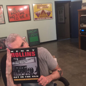 Henry Rollins Instagram - Podcast Time! Link in bio. GET IN THE VAN cover 📷: @tmpgaryleonard 🎧🎤📻🎧🎤

#henryrollins #graytshirt #getinthevan #21361publications #podcast #battlingtops #heidisheadline #henryandheidi