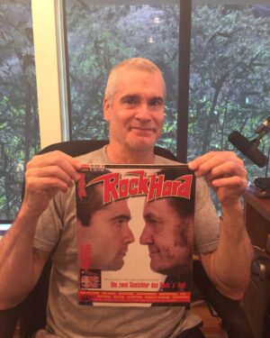 Henry Rollins Instagram - PODCAST TIME! Link in bio. 🎤📻🎧 

#henryrollins  #lemmy #graytshirt  #hawkwind #motorhead #vintagesweat #leather #tobacco #hopeyouenjoyit  #clopping #henryandheidi