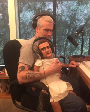 Henry Rollins Instagram - Podcast Time! Little Henry borrowed my headphones. Link in bio. 
🎤📻🎧🎤📻🎧🎤📻🎧🎤📻

#henryrollins #graytshirt #henrysfirstconcert #podcastinsanity #henryandheidi