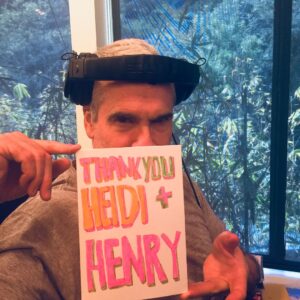 Henry Rollins Instagram - PODCAST TIME! Link in bio. 🎤📻🎧

#henryrollins #graytshirt #endofsilence #rollinsband  #thanksforthecard #heidisheadline #henryandheidi