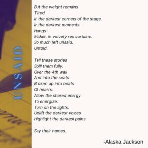 Henry Simmons Instagram - I LOVE this!! This hit my heart. 
Thank you @laska_musik for sharing this.
Incredible!! 👏🏾👏🏾👏🏾👏🏾👏🏾

************REPOST**************
Support Black Theatre sows into Alaska Jackson!

@Laska_Musik’s piece 𝗨𝗡𝗦𝗔𝗜𝗗 is one of SBT's four selections from our inaugural As We Grow We Sow opportunity. We proudly feature this beautiful work and this incredible artist.⁣
⁣
Flip through the carousel for more about Alaska Jackson's insightful artistry and their spoken word piece, UNSAID.⁣

@supportblacktheatre 
@laska_musik 
#AsWeGrowWeSow
#SupportBlackTheatreLA