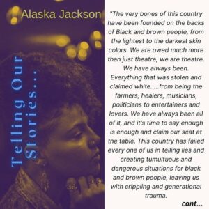 Henry Simmons Instagram - I LOVE this!! This hit my heart. 
Thank you @laska_musik for sharing this.
Incredible!! 👏🏾👏🏾👏🏾👏🏾👏🏾

************REPOST**************
Support Black Theatre sows into Alaska Jackson!

@Laska_Musik’s piece 𝗨𝗡𝗦𝗔𝗜𝗗 is one of SBT's four selections from our inaugural As We Grow We Sow opportunity. We proudly feature this beautiful work and this incredible artist.⁣
⁣
Flip through the carousel for more about Alaska Jackson's insightful artistry and their spoken word piece, UNSAID.⁣

@supportblacktheatre 
@laska_musik 
#AsWeGrowWeSow
#SupportBlackTheatreLA