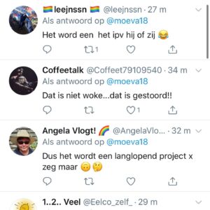 Henry van Loon Instagram - Hahahaha, ons kind mag zelf bepalen of het een jurk aan wil. Of het een roze jas of een blauwe trui aan wil, of op ballet of voetbal wil, that’s all. Zo ben ik zelf overigens ook opgevoed. Maar aangezien mensen hier al van gaan steigeren, ik besef me dat ik me over een aantal zaken nooit heb uitgesproken. Bij deze: 

Ik ben tegen zwarte Piet, 
ik ben pro LGBTQ, 
ik ben tegen racisme, 
ik ben mij bewust van mijn white privilege en ik ben een feminist. 
Nou, als je nu denkt: “Nu vind ik Henry niet meer leuk.” Mooi, breng je kaartjes voor de show maar terug, alles is uitverkocht namelijk en dan kan ik er andere mensen blij mee maken. 👋🏼
