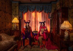 HercuSleaze Instagram - Traditional Family Values 🎀😈🫦🔮💗

We had the extreme pleasure of doing a shoot with the legendary Montreal photographer Jean Sebastien Senecal! We love how these turned out and are excited to share more soon 💕

Art direction, photo & retouching: @jeansebastiensenecal
Art Direction, Styling &  photo assist: @poe.mtl
Concept: @hercusleaze 
Location: @athletic_rokoko & @boisleduc.art 
Best helper of all time: @strangemmmaker 

Toddy’s outfit: @lillzkillz 
Toddy’s hair: @abboriginaldrag
Toddy’s facial hair: @hercusleaze

Herc’s headpiece by Herc
Herc’s cape: @strangemmaker
Demon baby: mould by Witdiy, painting by Herc

#dragartist #dragking #dragkings #dragqueen #dragthing #dragkingmakeup #femmeking #vancouverdrag #montrealdrag #canadiandrag #instadrag #dragphotography #androgynous #genderbender #performanceart  #queerart  #dragkingsofinstagram #dragkingvisibility #alldragisvalid