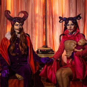HercuSleaze Instagram - Traditional Family Values 🎀😈🫦🔮💗

We had the extreme pleasure of doing a shoot with the legendary Montreal photographer Jean Sebastien Senecal! We love how these turned out and are excited to share more soon 💕

Art direction, photo & retouching: @jeansebastiensenecal
Art Direction, Styling &  photo assist: @poe.mtl
Concept: @hercusleaze 
Location: @athletic_rokoko & @boisleduc.art 
Best helper of all time: @strangemmmaker 

Toddy’s outfit: @lillzkillz 
Toddy’s hair: @abboriginaldrag
Toddy’s facial hair: @hercusleaze

Herc’s headpiece by Herc
Herc’s cape: @strangemmaker
Demon baby: mould by Witdiy, painting by Herc

#dragartist #dragking #dragkings #dragqueen #dragthing #dragkingmakeup #femmeking #vancouverdrag #montrealdrag #canadiandrag #instadrag #dragphotography #androgynous #genderbender #performanceart  #queerart  #dragkingsofinstagram #dragkingvisibility #alldragisvalid