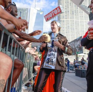 HercuSleaze Instagram - I performed my photobooth act at Toronto Pride this past weekend! Many of my drag friends don’t know that I’m also a graphic novelist and that I wrote a 280 page book about the history of photobooths!! 🌈 An unintended side effect of these automatic, private photo-taking machines was that they became a safe space for queer couples, most of whom would have never been allowed to be photographed lovingly together until then. 

Now I’m working on adapting my book into in a major feature-length documentary! 🎥 It’s gonna be told through a very queer lens, so the drag community will play a part in it as well! We’ve been shooting here and there but we’ll officially be in production this fall, so lots of fun updates to come!!

If you’re interested in buying the book you can order it on my Etsy, link in bio ❤️

📸 Photo credits:
1st photo: @darsh_jain_photography 
2nd-4th photos: @chris.captured.it
5th photo: @_willmack 
6th photo: by me

For the super nerds who’ve read all the way to the end here… my costume is based on a Canadian Auto-Photo Model 17 🤓
 
#dragking #dragkings #dragartist #canadiandragking #canadiandrag #dragphotography #photoboothart #photobooth #analoguephotobooth #analogphotobooth #chemicalphotobooth #vintagephotobooth #canadiandocumentary