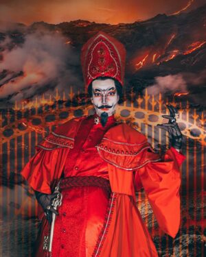 HercuSleaze Instagram - Category is BURN BABY BURN 🔥 -episode 5 of Call Me Mother 📺 No one has told more gays they’re gonna burn in hell than the Catholic Church so I’m wearing my best papal attire to usher y’all through the fiery gates 🔥🌋🔥The concept and design for this look was a collaboration between myself and @daniellefagendesigns and the construction was done by Danielle and @k4tka. They put so much expertise and finesse into creating these individual items, it feels truly incredible to wear such a bespoke garment❤️‍🔥❤️‍🔥❤️‍🔥 Thanks to them for all their hard work making this outfit a reality in such a short period of time! 

📸 Photos and editing by me

#callmemotherseason1 #callmemother #outtv #burnbabyburn #popecostum  #dragking #dragkings #dragartist #bespokedrag  #dragqueen #maleillusion #montrealdrag #dragmtl #canadiandragking #canadiandrag #dragkingvisibility #alldragisvalid
