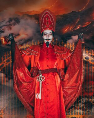 HercuSleaze Instagram - Category is BURN BABY BURN 🔥 -episode 5 of Call Me Mother 📺 No one has told more gays they’re gonna burn in hell than the Catholic Church so I’m wearing my best papal attire to usher y’all through the fiery gates 🔥🌋🔥The concept and design for this look was a collaboration between myself and @daniellefagendesigns and the construction was done by Danielle and @k4tka. They put so much expertise and finesse into creating these individual items, it feels truly incredible to wear such a bespoke garment❤️‍🔥❤️‍🔥❤️‍🔥 Thanks to them for all their hard work making this outfit a reality in such a short period of time! 

📸 Photos and editing by me

#callmemotherseason1 #callmemother #outtv #burnbabyburn #popecostum  #dragking #dragkings #dragartist #bespokedrag  #dragqueen #maleillusion #montrealdrag #dragmtl #canadiandragking #canadiandrag #dragkingvisibility #alldragisvalid