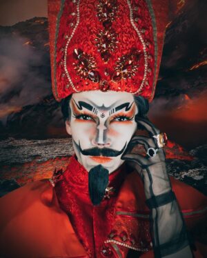 HercuSleaze Instagram - Category is BURN BABY BURN 🔥 -episode 5 of Call Me Mother 📺 No one has told more gays they’re gonna burn in hell than the Catholic Church so I’m wearing my best papal attire to usher y’all through the fiery gates 🔥🌋🔥The concept and design for this look was a collaboration between myself and @daniellefagendesigns and the construction was done by Danielle and @k4tka. They put so much expertise and finesse into creating these individual items, it feels truly incredible to wear such a bespoke garment❤️‍🔥❤️‍🔥❤️‍🔥 Thanks to them for all their hard work making this outfit a reality in such a short period of time! 

📸 Photos and editing by me

#callmemotherseason1 #callmemother #outtv #burnbabyburn #popecostum  #dragking #dragkings #dragartist #bespokedrag  #dragqueen #maleillusion #montrealdrag #dragmtl #canadiandragking #canadiandrag #dragkingvisibility #alldragisvalid
