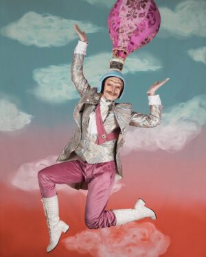 HercuSleaze Instagram - The year is 1783, I’m Etienne Montgolfier, and my brother and I have just invented the first ever vehicle to suspend humans in the air! 🎈🎈🎈

This was my look for the TRAVEL theme / episode of 7 of Call Me Mother! 

I made the hot air balloon (with fabric I hand-dyed) and commissioned a tailor to make me the jacket, vest and pants. 

📸 Photos by me

#callmemotherseason #callmemother1 #montgolfier #hotairballooncostume #dragking #dragkings #dragartist #dragqueen #montrealdrag #dragmtl #canadiandragking #canadiandrag #dragkingvisibility #alldragisvalid