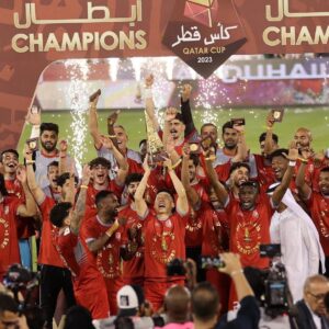 Hernán Crespo Instagram - Campeones! 
Estoy feliz por la forma en que hemos jugado y ganado esta final de la copa de Qatar. Este era un objetivo muy importante para nosotros y lo hemos conseguido con mucho esfuerzo y valor. El equipo está motivado y enfocado en seguir trabajando para seguir compitiendo en todo lo que viene a nuestro maximo nivel.

Champions! 
I am happy for the way we have played and won this Qatar Cup final. This was a very important goal for us and we achieved it with a lot of effort and courage.  The team is motivated and focused on continuing to work hard to compete at our highest level in everything to come.