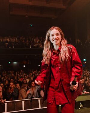 Hilde Skaar Instagram - I’m a Little late to the new years party but WHATEVER I’m gonna sum up 2023 either way haha!! 

2023 is OVER and I’ve been scrolling through my phone to find pics/videos to sum up the year. Looking through everything made me realize how craaaazy last year was for me. Not sure how one instagram post can express how I feel but I will give it my best shot. It’s been one of the most challenging years of my life but without a doubt also one of the best!!! 

I’ve played more shows than I’ve ever done before, did my first Norwegian headline tour, toured with Tori Amos around Europe, played festivals in France, Germany, Ireland, Norway, Iceland, Denmark, Finland (I might be forgetting some places too?!?!?) had a UK and Ireland headline tour AND released my debut album. And also debuted as an actor?? Aaaand ended the year with my face on Times Square?!?!? W T F. 

With all of this still fresh in my memory I just have to say that I can’t thank you enough. To the people who’s been creating the music with me, my band who’s been performing and traveling with me all year, my team that feels like my family, the new friendships I’ve gotten this year and my family and life long friends that always support me and have my back even when I don’t deserve it. I feel extremely lucky. ❤️

Last but not least I wanna thank you for listening to my music. None of this would have been possible without you. This year I’ve released songs that are really personal and private and I’ve been sharing a lot of my mental health through music. Thank you for sending me messages where you share your stories, coming to my shows and just being suuuuuch wonderful human beings 🥹 I feel sososo lucky!!! It’s an absolute honor to make soundtracks to your lives. Can’t wait to make many more!!! Excited about 2024, hihi 🥹💚