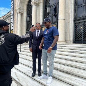 Hill Harper Instagram - Working With My Guy @hillharper While He’s Running For U.S Senate. Make Sure Y’all Get Out Here And Vote‼️