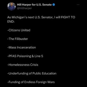 Hill Harper Instagram - Just like H.E.R. sings in ‘Fight For You,’ I am committed to fighting for what truly matters. As your US Senator in Michigan, I will champion policies that address the real needs of our communities. Together, we can create a brighter future.