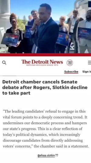 Hill Harper Instagram - @repslotkin I am not sure why you pulled out of yesterday’s debate. But I challenge you to four debates in different areas across our state. Michigan voters deserve to make an informed choice on who their next U.S. Senator should be. Don’t run from your record and cheat them of that opportunity. Democracy demands informed and engaged voters. That’s how we will win in November! Let me know what dates work for you and I am there.