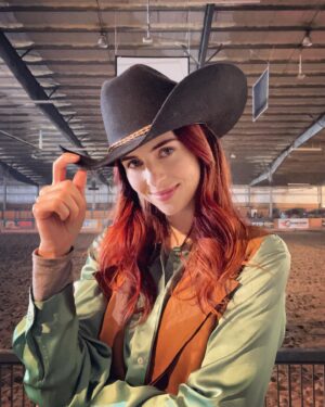 Holly Deveaux Instagram - 🐎 so fun to have dropped in on a couple episodes of
@ridehallmarkchannel!

The season finale is tonight and it is a thing to behold. I wish I could’ve kept the wardrobe - cowboy hats are both a hoot and a holler to wear. 

Fingers crossed we get to see more of this wonderful cast and crew!!!