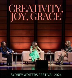 Holly Ringland Instagram - A couple of weeks ago I was in Sydney trying to calm my nerves: I was on my way to the biggest event of my writing career. As I got into my taxi, I recalled something Sam had said to me earlier: “don’t forget to give yourself a moment to take this in.” When I found that moment en route, I also found 14 year old me, clacking away on my secondhand IBM, writing my heart out. Funny how quickly our younger selves can bring sense and courage to a moment: I kept that nerdy, emotionally-porous kid close to me as I stood in the wings of Sydney’s City Recital Hall with @juliabaird and @michaelakalowski - two women I greatly admire. I kept that kid close as my heart pounded while we walked onto the stage and took our seats. For the next hour in that stunning venue we talked about creativity, joy and grace in front of a warm, generous crowd. I was humbled when Michaela asked me to speak about one of my favourite sections from The House That Joy Built: creativity is the light we leave on inside of ourselves, no matter how long we’ve resisted or neglected our own homecoming. Always shining, no matter how dim. Always waiting, for us to return. (At that point, in my mind’s eye, 14 year old me turned at her keyboard and gave me a nod of approval.)

Heartfelt thanks to Michaela, Julia and everyone who joined us. To readers who waited patiently in the signing line. To @sydwritersfest for inviting me to be a part of something so special. To the festival volunteers, staff and booksellers who made the magic happen. To Will and Theresa, ASL interpreters. And special shout out to the sound crew who played us off stage to my beloved Pearl Jam.

To allow ourselves to feel joy and to choose grace is often difficult. To embody either/both is the best of who we are and what we have to offer each other. In the words of poet Ross Gay, from The Book of Delights: “What if we joined our sorrows, l’m saying. I’m saying: What if that is joy?” This event was a powerful reminder of how important it is to share stories of imagination, humanity and courage. It was a career highlight, honour and privilege. I am so grateful to have been a part of it.