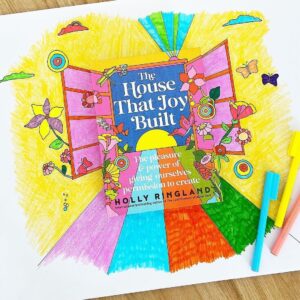 Holly Ringland Instagram - Heart explosions!! Thank you so much for reading   sharing your creativity @katie.reads.things.
💚💛🧡🩷
Repost • @katie.reads.things 
This book spoke directly to my soul. I loved it so much. I want everyone to read it. It was uplifting and inspiring and it made me remember that joy is worthwhile, and that spending your time creating (however that looks for you) is not a waste of time, and not just something to do when all the other “real” things have been done.
 
One of the (many!) reasons why I love bookstagram is that it gives me a creative outlet. I’ve always liked creating things but never had a “real” reason to do so before – I’d paint something but have nowhere to put it, or do a photography course but then have nothing to photograph, or I’d deem whatever I’d created not good enough and put it in the bin. Bookstagram changed that for me. I LOVE taking photos of books, I love making book art, and I love writing these slightly rambly reviews. Before bookstagram, I felt like I needed permission to be creative, that creating for the sake of creating was somehow not enough. While this account now provides me with a reason, I wish I’d read this book earlier to realise that I don’t actually *need* a reason. That creating just for the sake of feeling joy is more than enough, and that anything that brings us joy is worth nurturing. 

I also loved that this book mixes in parts of Holly’s own story – particularly her writing journey. I’ve read (and loved!) all of Holly’s books and I loved learning how they were created. I also really loved that Holly shares her own ideas for beating imposter syndrome and overcoming creative block. This is not a self help book or a text on how to be creative. Rather, it’s a raw, honest and beautifully told series of anecdotes, tips and affirmations told in a way that feels like having tea with your best friend (in fact, even though Holly and I have never met nor spoken, I feel like we may, in fact, be best friends)❤️

Listen to the audio (read by Holly!) (on Spotify Premium!) – she is warm and funny and so full of joy. I loved it and highly recommend.
 
Swipe to see me nurturing my creativity 😍
