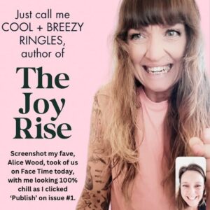 Holly Ringland Instagram - The Joy Rise launched today! 🩷🧡💛💚 I was clearly unfazed. 

I shared the big moment on FaceTime with my Publicity Manager, sneaky screen-shotter and dear friend @_alice_eliza when I clicked ‘Publish’. Sam burst into the office with his blazing grin and kombucha in crystal glasses. Mum bought new petunias and dahlias to plant in celebration. I’m so moved and humbled by the warm embrace of early responses and subscribers. 

The inaugural issue is jam-packed - my favourite section might be the question from Naomi, a reader, who wrote to me:
“Do you ever find you are so tired you just can’t muster the energy to create? I love to play with paints but lately just can’t seem to get started. I sit and stare but feel like I need to find a spark somewhere to get going again.”

I’ve replied to Naomi’s beautiful question both in writing and audio, which you can listen to right in the newsletter. This first, full issue went out to all subscribers as my welcome gift to everyone who has signed up - THANK YOU SO MUCH. Whether you are a free or paid subscriber, I’m so very grateful that you’ve joined me. 

To subscribe to #TheJoyRise or to read the first issue, please follow the link in my bio.
 
Dear readers, my gratitude is always yours.

With a light left on,
Holly