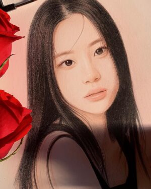 Hong Hwa-yeon Instagram - 3월에 찍은 사진과 언니의 정성이 가득 담긴 소중한 그림!!! 🌹✍️❤️ 긴머리가 그리워요~~~❤️‍🩹