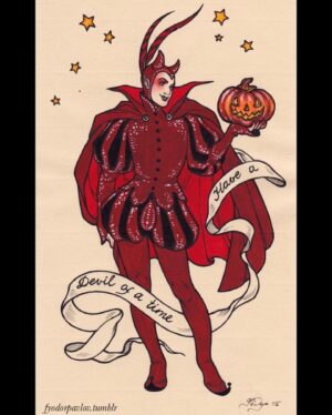 Hugáceo Crujiente Instagram - 😈🔥SOY EL DIABLO🔥😈
Pues aquí tenéis la fantasía que me he montado para el Halloween de este año. Llevo años queriendo trabajar con @juaki.perez y hace unas semanas surgió la idea, ya que tenía ya a @fidel.david trabajando en mi idea del look de este año. 
Y es que esta vez he querido recrear la ilustración de @fyodorpavlov juntando mi drag, la mano del mejor vestuarista @fidel.david , retratado por @juaki.perez 
¡Y así ha quedado! Un diablo-bufón medieval con más terciopelo que un telón de teatro (literalmente hay más 10 metros de tela en este look). ¿Qué os parece? 😈😈😈😈 A mi me gusta TANTO que me la quiero enmarcar en casa 😍
.
.
📸 @juaki.perez (con la ayuda de @mista.studio )
👗 @fidel.david diseñado por mi, inspirado en la ilustración de @fyodorpavlov