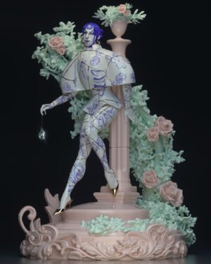 Hugáceo Crujiente Instagram - 💎🏺 PORCELAIN GOD 2.0 🏺💎
Aquí tenéis, al fin, la imagen que tanto ansiábamos a terminar. 
Cuando vi que no tendría el look para hacerle foto, se me ocurrió recrear el look en 3D, pero quise llevarlo un paso más allá: recrear y reinterpretarlo haciéndolo completo como una figura de porcelana. 
Al instante pensé en @boldtron para llevar a cabo esto, a quien admiro muchísimo y sabía que podríamos complementar nuestras ideas muy bien. Ha sido un proceso tedioso, largo, divertido y agotador. Pero creo que no podría estar más contento con el resultado que es INCREÍBLE. 
Todo esto lo hemos hecho bajo el permiso de @alvarocalafat quien me ha permitido reinterpretar su look con total libertad. 
Y esto no lo hemos hecho solos: junto a @boldtron estaba @slurp.tv quien ha dirigido creativamente con todos nosotros este proyecto. Y hemos contado con el talentazo de @tomas_aciego quien me ha esculpido de 0 toda mi cara y cuerpo 🤯
¿Qué os parece? ¿Os la pondríais en vuestro salón? Yo desde luego SÍ. 
➡️ Deslizad para ver detalles!! 
.
.
Credits: 
🏺 3D work and compo by @boldtron 
💆🏻‍♂️ Face and body modeling @tomas_aciego 
🎨 Art direction by @boldtron @slurp.tv and me. 
👗 Original outfit design by @alvarocalafat 
💇🏻‍♀️ Original wig design @lauradelmuro 
✍🏻 Makeup and drawings by me