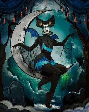 Hugáceo Crujiente Instagram - 🔷🦇 LO RAT PENAT 🦇🔷
Un año más fusionamos equipo para esta fantasía de Halloween. Un murciélago medieval preparado para acecharte con estilado. El diseño me inspiré en bocetos de teatro y ópera clásica y lo dejé en manos obviamente de @fidel.david para luego formar la imagen final con @juaki.perez 
¿Qué os parece? Estoy que no me lo creo que lo bien que ha quedado. 
.
.
👗 Full look by @fidel.david 
✍🏻 Original design by me 
📷🖥️ Composition and retouch by @juaki.perez 
📸 And @frprato took the picture.