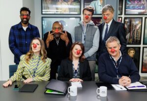 Hugh Bonneville Instagram - This time next week: #ComicRelief on BBC1. So that’s all good.

#RedNoseDay #W1A