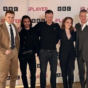 Hugh Bonneville Instagram - At the @britishfilminstitute last night with @jack.lowden, director @_aneil_ Karia, prod/writer Neil Forsyth and Charlotte Spencer, for the launch of #TheGold, coming v soon to @BBC One, @bbciplayer and @paramountplus.