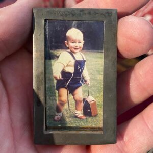 Hugh Bonneville Instagram - Found in box. Butter wouldn’t melt.

Discovered too late to put in ‘Playing Under the Piano’, which is published next month. #memoir #dungashorts #whatsinthebox
