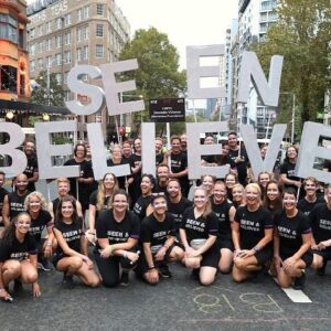 Hugh Sheridan Instagram - It was an honour and a privilege to hold our sign as ambassador for Domestic Violence within the LGBTQAI  our aim is to help continue to bring awareness and prevention, ending violence in our homes and at the hands of those we trust. As always the link to @lgbtq.dvafoundation is in my bio. Thank you @sydneymardigras and to everyone who came to support and March safely. It was truly a very meaningful way to honour all the victims of DV within the community and outside, only with togetherness will we make the much needed end to senseless violence in Australia. Love you all and peace ✌🏻 ♥️ ❤️‍🩹 🌈 💪🏼
