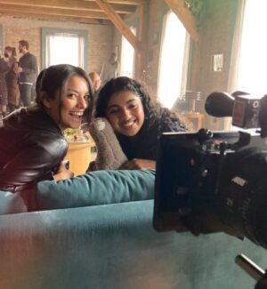 Humberly Gonzalez Instagram - An unforgettable experience filming @tarotmovie & now it’s out in theatres WORLDWIDE💀
Going down memory lane….
1. Death is too cool for school
2. Stunning sun-SET with the crew
3. Fueled by crafty
4. Elise’s (@larsenthompson) bday did NOT age well😭
5. @avantika / Sheamus the Llama and I camera ready
6.  How to shake the scaries away? Dance party
7. Directing dream team
8. Read my fate & stay hydrated
9. Haunted 
10. The best girlfriends to work with🫶🏽