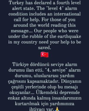 Hüseyin Avni Danyal Instagram - Şimdi dayanışma zamanı. Geçmiş olsun Türkiye. #deprem #kahramanmaraş