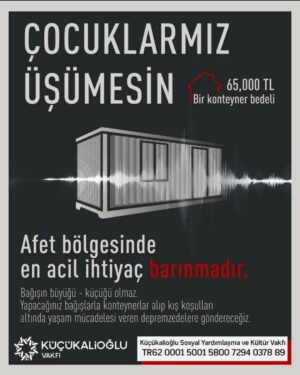 Hüseyin Avni Danyal Instagram - Çocuklar üşümesin #deprem #afet #küçükalioğluvakfı