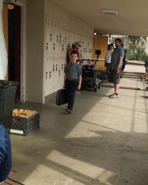 Iain Armitage Instagram - This is 8 yr old me getting ready to film the very first scene I did as Young Sheldon. @melissapeterman recently asked what I would go back and tell my younger self. Maybe I wouldn’t tell him anything and I would just let life unfold as it does, but I think he’d be so surprised and happy to see where we are now. I sure am. I don’t think this kid could have anticipated what it would feel like to film our final scene all these years later. Thank you, amazing crew, past and present, and those who have been there the whole time. I love you all so much!
