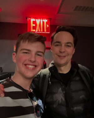 Iain Armitage Instagram - First stop in NYC was to see Mother Play because I needed to see @therealjimparsons in this part that earned him a Tony nomination! He was excellent and so was everyone. Please take my advice and go see it!
I realized I hadn’t dressed well for the chilly NY evening and stopped to get something warmer. There weren’t many choices in the immediate area and I didn’t have a lot of time before the show, but I managed to find this jacket. I realized immediately that I’ve definitely worn this as Sheldon and I’m pretty sure Jim has too. It looks like I stole this from the wardrobe department. (I didn’t!) To recap, this is the last week new episodes are airing and I go out and purchase clothes that Sheldon would wear AND go to see the OG Sheldon himself. I guess this might mean that on some level- or every level- I’m going to miss Sheldon and the unique way he views the world. I’ve learned a lot from him, he’s changed my life, and I love him. Even though we have completed filming, it feels pretty good to slip on his jacket every once in a while.