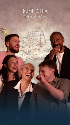 Iain De Caestecker Instagram - We’re putting the cast of The Winter King to the test! 

Let’s see how well they know the map of Dumnonia🤔 🗺️

#TheWinterKing