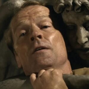 Iain Glen Instagram - Happy 60th Birthday, Doctor. Here I am as Father Octavian, with Matt Smith who was shooting his first ever episode... and receiving the world’s worst neck massage.

#DoctorWho #DoctorWho60 #DoctorWhoDay