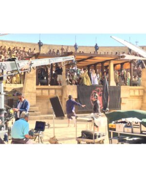 Iain Glen Instagram - #tb #oct2014 I’ll never forget the day my baby girl Mary came to the Bullring in Osuna to watch the Gladiatorial sequence when Ser Jorah fights for his life in front of his Queen. They made her up like her Papa and director David Nutter was so lovely looking after her all day. Mary even called ‘Action’ and ‘Cut!’

#GOTbts #GameOfThrones #GoT #s5 #davidnutter