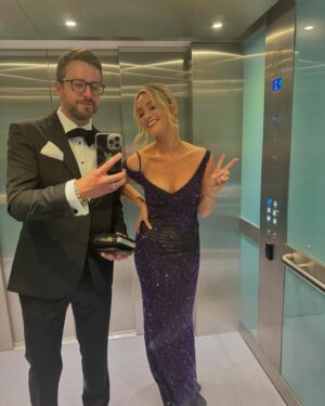 Iain Stirling Instagram - Thank you @bafta 

Suit - @hawesandcurtisglobal 
Glasses - @tomford 🕶️ @finlayandco 👓
Styling - @thewhitmore

@pandocruises