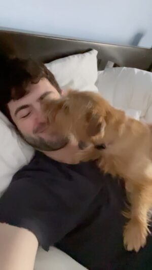 Ian Nelson Instagram - Georgie woke me up today. Good to be home :)