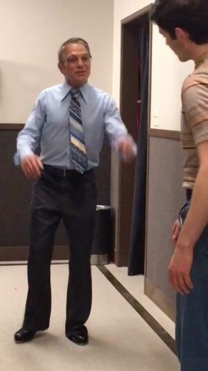 Ian Nelson Instagram - @tonydanza and I are both avid tap dancers, and while starring together in a TV show called “There’s Johnny,” Tony and I would bring our tap shoes to set and dance on the sound stage in between takes. Here’s a quick clip of him teaching me some steps (that I was clearly struggling with haha).

#tap #dance #hollywood #theresjohnny #peacock