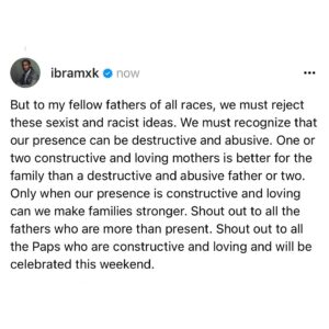 Ibram X. Kendi Instagram - A word on fathers. 🫶🏿