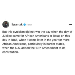 Ibram X. Kendi Instagram - A word of #radicalhope on #Juneteenth. 👊🏿