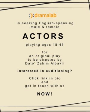 Ida Nerina Instagram - So you’re an actor? A theatre actor? Want to see if you fit? Feel free to share and spread the #biglove and yes Ahem… don’t just LIKE - CLICK ON THE LINK @dramalabkl BIO!
#dramalabkl #audition #kltheatre #malaysiantheatre #originalworks