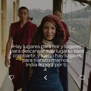 Ileanna Simancas Instagram - Desde muy joven, los viajes me han ayudado a conocerme a profundidad, y reconciliarme con mi espiritualidad, placer y libertad, pero lo más revelador ha sido descubrir que una de mis misiones de vida es compartir con otras mujeres, que un viaje con propósito es la terapia más sanadora que existe porque, no importa donde vayamos, el destino final, sin escapatoria, siempre somos nosotras mismas.

Desde hoy, quiero comenzar a compartirles nuestra agenda por mi querida India iniciando con Dharamshala. Una de las ciudades que visitaremos en muestro próximo viaje del 25 oct - 8 nov 2024 

https://ileannasimancas.com/liliths-travel/viaja-india/
• Delhi 
• Rishikesh 
• Dhramshala 
• Agra

Escríbenos y te enviamos el resto de las actividades #ileannasimancas #lilithsindia #dharamshala #eldestinoerestu