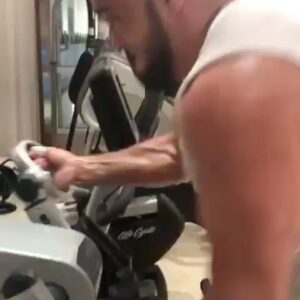 Ilir Latifi Instagram - 1 hour on the arm bicycle
Great exercise to get that wrestling stamina and strength 
Only bad thing is the machine usually breaks after a while  there not just to that pressure✨