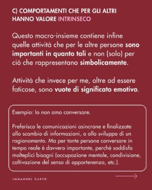 Immanuel Casto Instagram - Riflessioni personali sul rapporto tra caratteristiche immodificabili e aspettative sociali.

Per quanto il post sia sviluppato sul tema della neurodivergenza, può forse essere generalizzato a tutte le caratteristiche che una persona ha la consapevolezza di non poter cambiare.

#neurodivergent #autismo #masking #neurodiversity