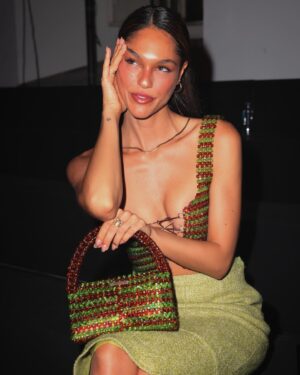 Índia Branquinho Instagram - Support your local artists 🎨 
@lisboafashionweek wearing @beatstockk photographed by @joaopaulo____________ accompanied by @lagence_lisboa 
💚🤎💚